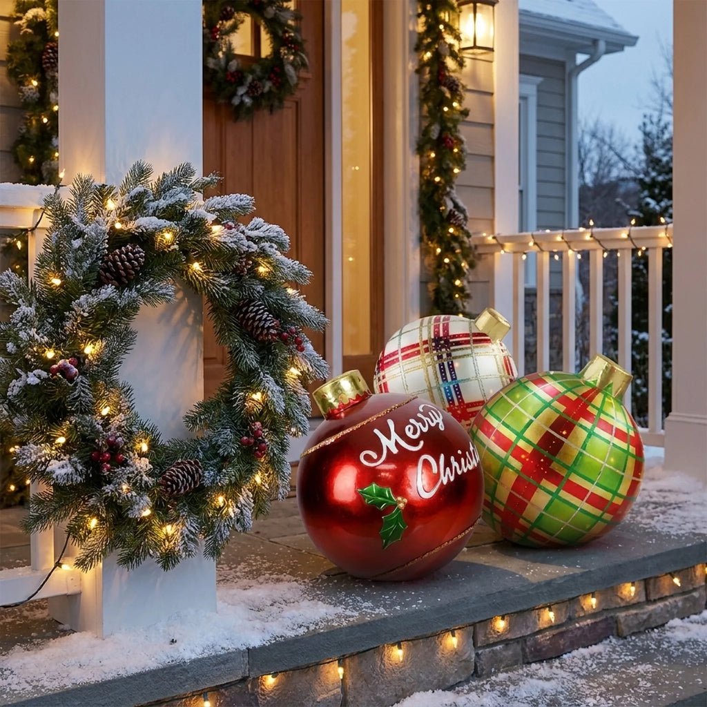Giant Inflatable Ornament Ball with Heat-Sealed Seams for Outdoor Displays - Image 2