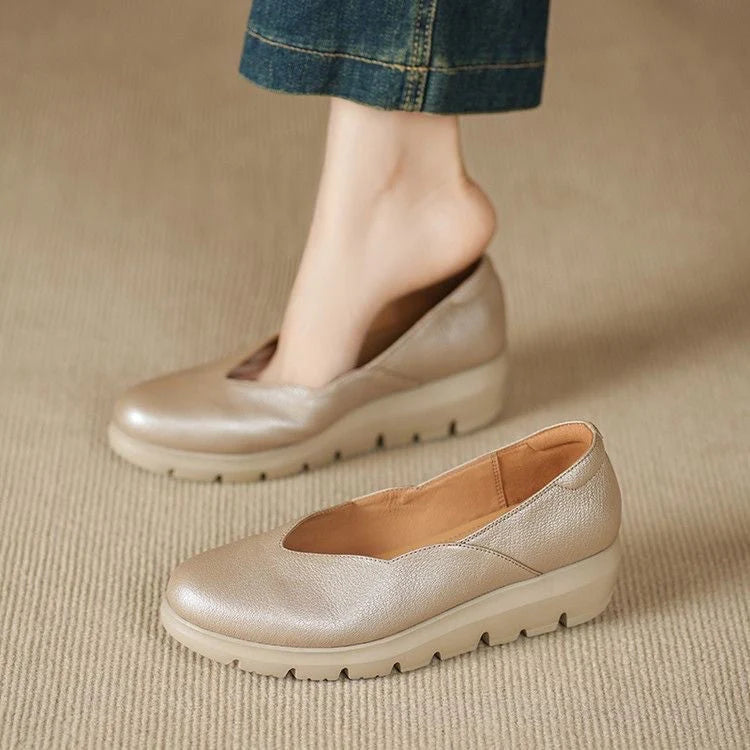 Ginevra | Ballerine Donna Ortopediche Pelle Marrone