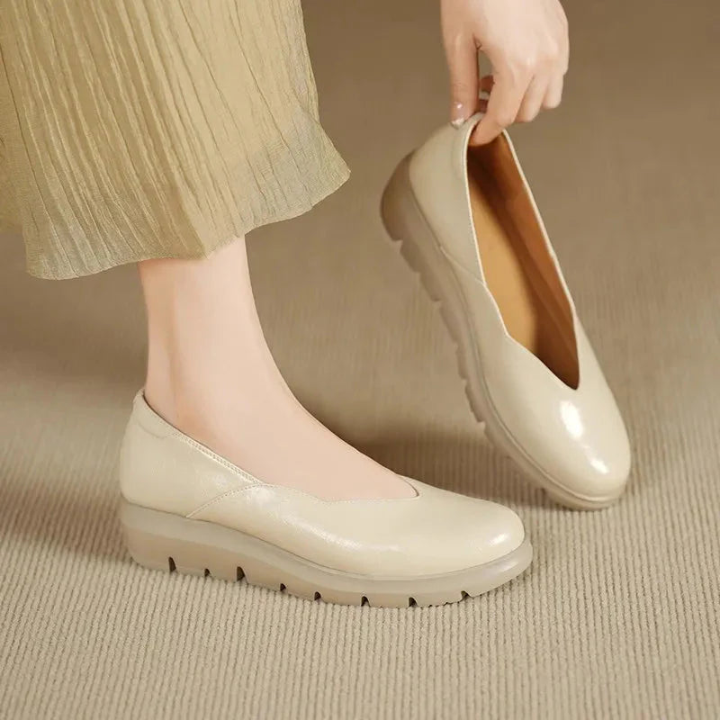 Ginevra | Ballerine Donna Ortopediche Pelle Beige