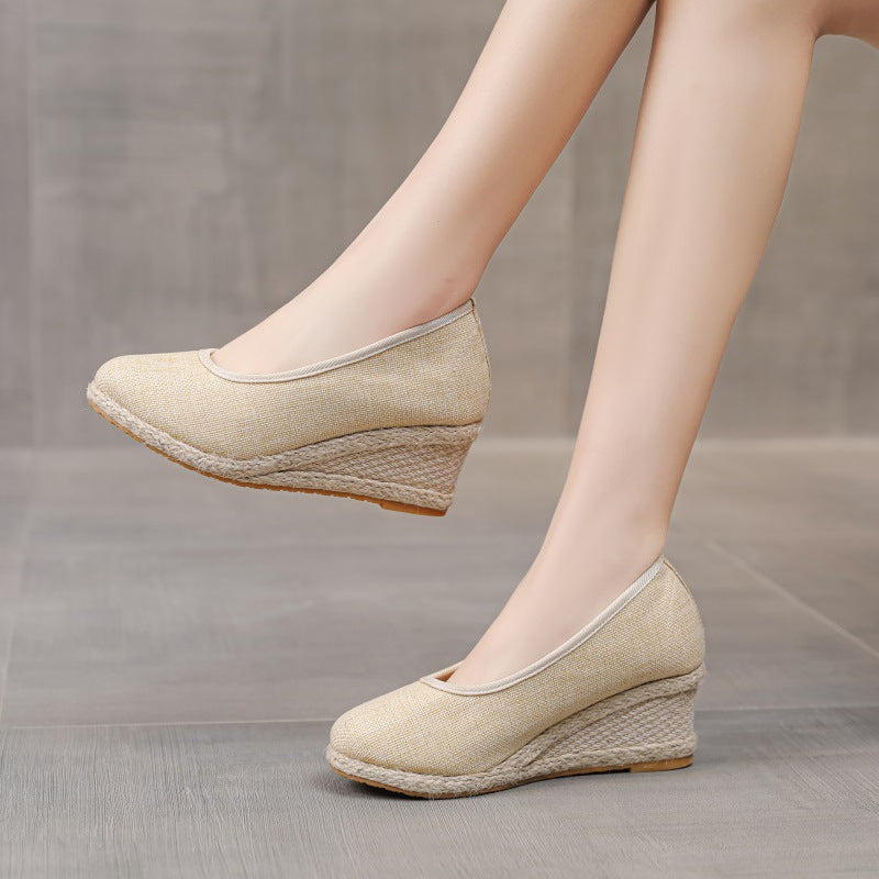 Ginevra | Sandali con Plateau Estivi da Donna Zeppa Lino Riso