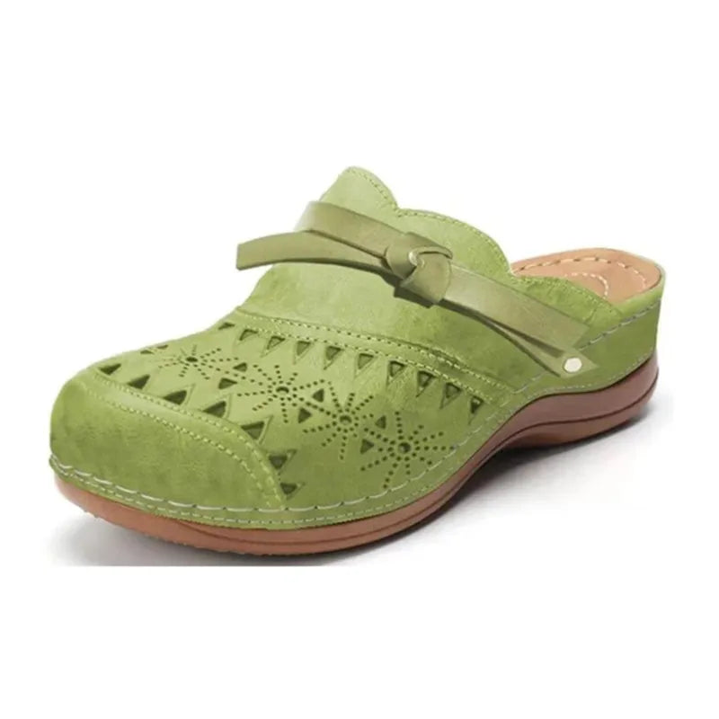 Ginevra | Zoccoli Donna Traforati Verde