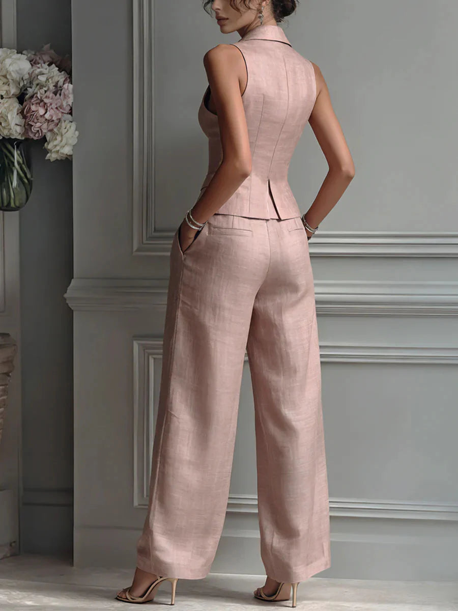 Giorgia | Completo Donna Gilet Senza Maniche e Pantalone