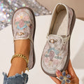 Giorgia | Loafers Donna Ricamati Perla Beige