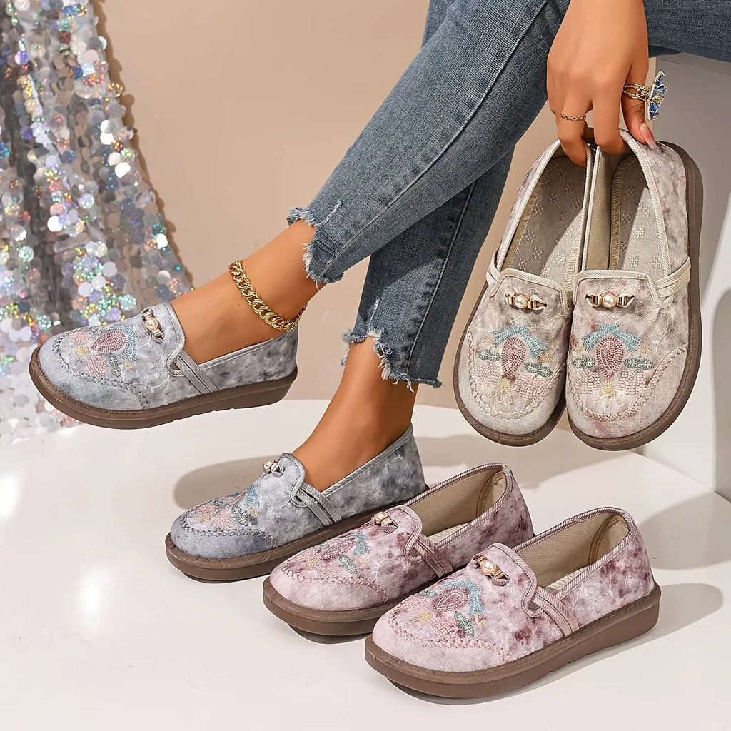 Giorgia | Loafers Donna Ricamati Perla