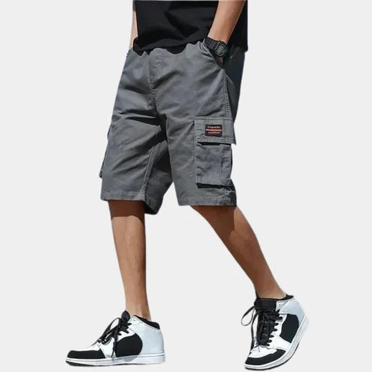 Giovanni | Pantaloncini Cargo da Uomo Grigio