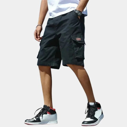 Giovanni | Pantaloncini Cargo da Uomo Nero