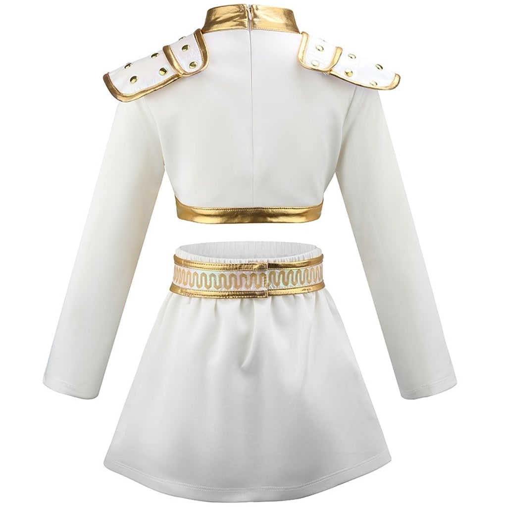 Girls' Halloween Belly Dance Costume Two Piece Sequined Crop Top and A-Line Skirt Set - Image 2