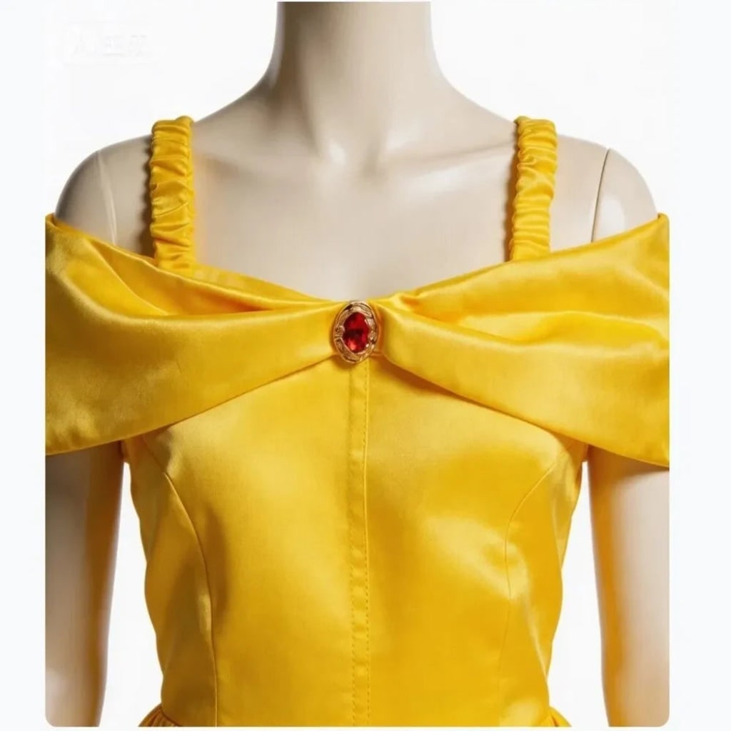 Girls' Halloween Princess Costume with Ball Gown Tiara Scepter and Accessories Set - Image 4