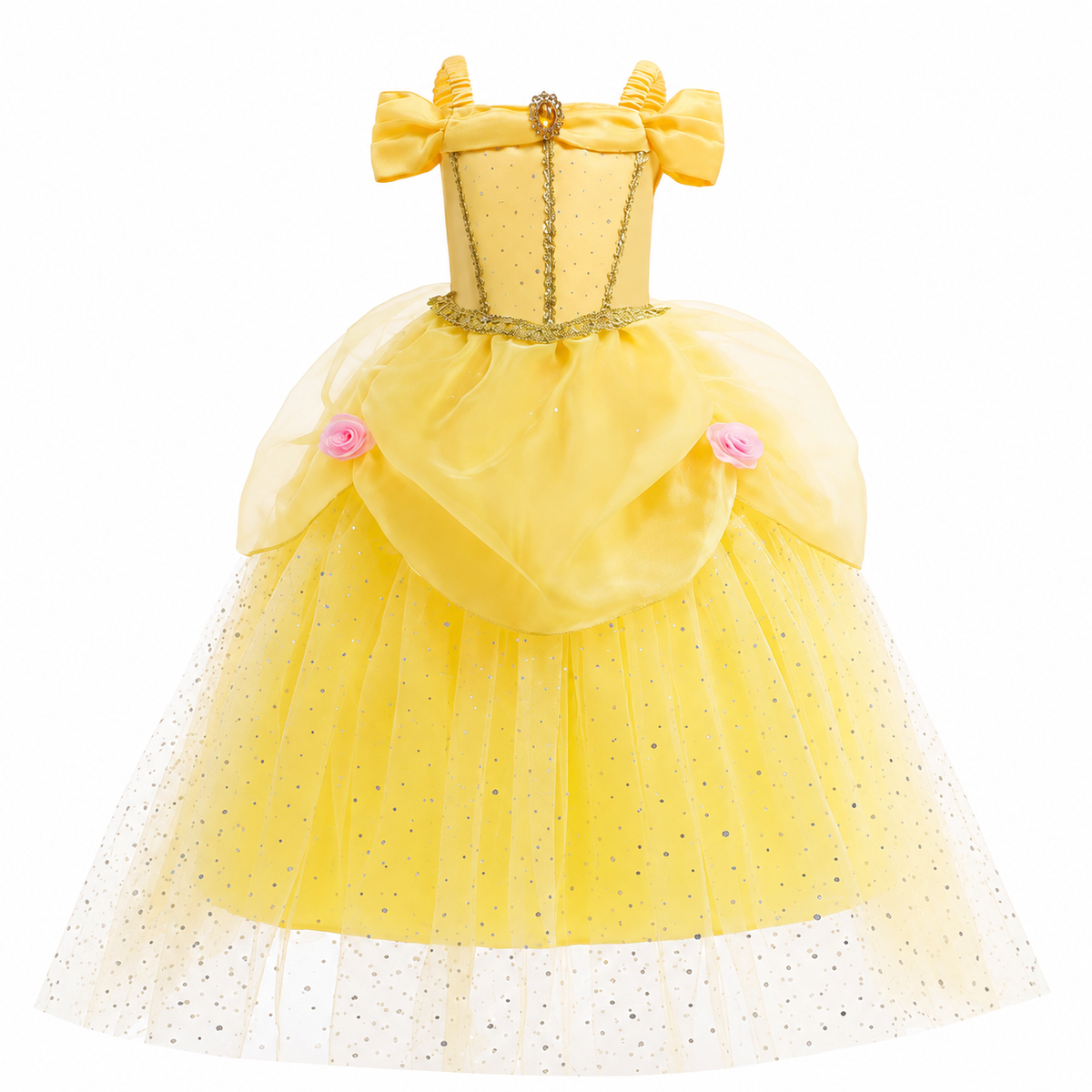 Girls' Princess Costume Dress with Tulle Skirt, Tiara and Accessories for Dress-Up - Image 17
