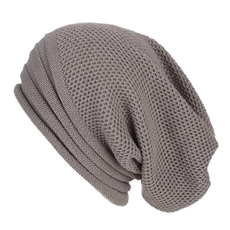 Girls' Slouchy Beanie Cap with Knit Waffle Texture - Image 4