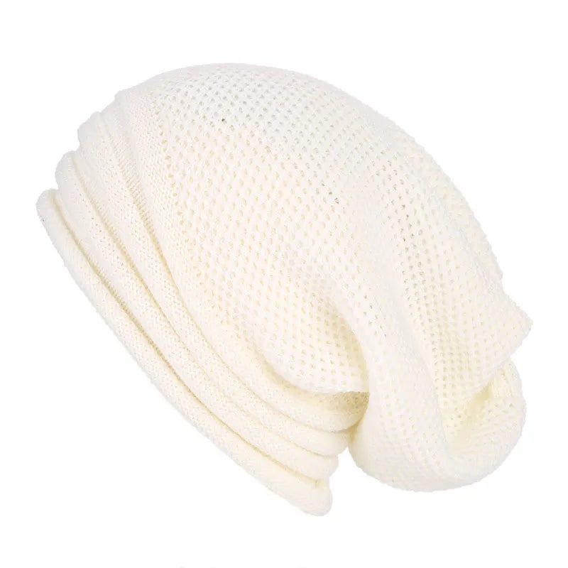 Girls' Slouchy Beanie Cap with Knit Waffle Texture - Image 6