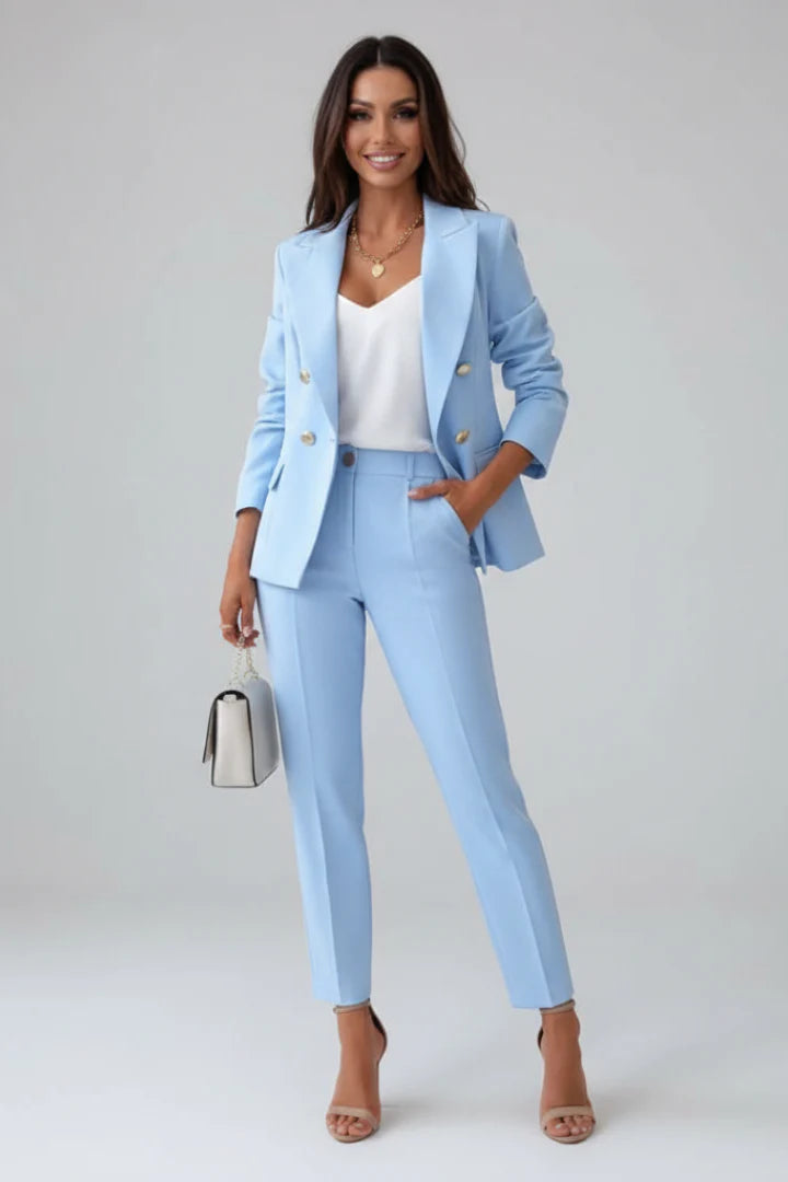 Giulia | Completo Donna Blazer Pantalone Azzurro