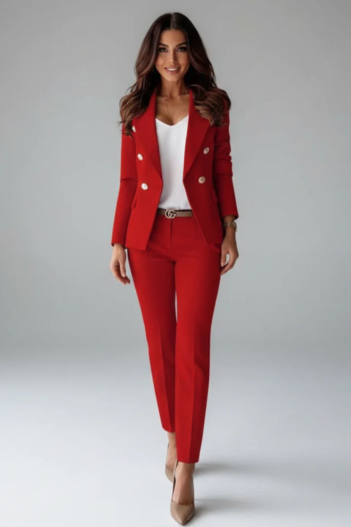 Giulia | Completo Donna Blazer Pantalone Rosso