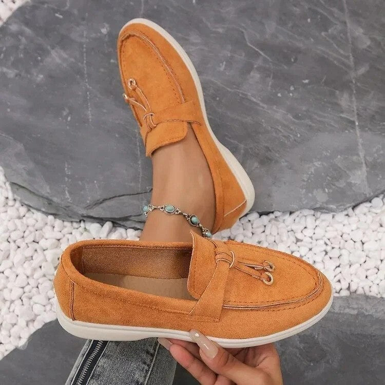 Giulia | Loafers Donna Eleganti Suede Autunno Arancione