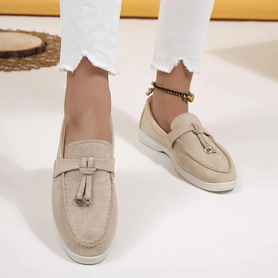 Giulia | Loafers Donna Eleganti Suede Autunno Khaki