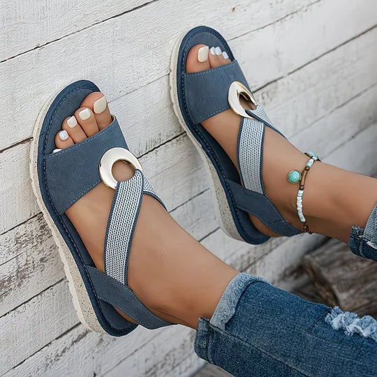Giulia | Sandali Donna Ortopedici Fascia Intrecciata