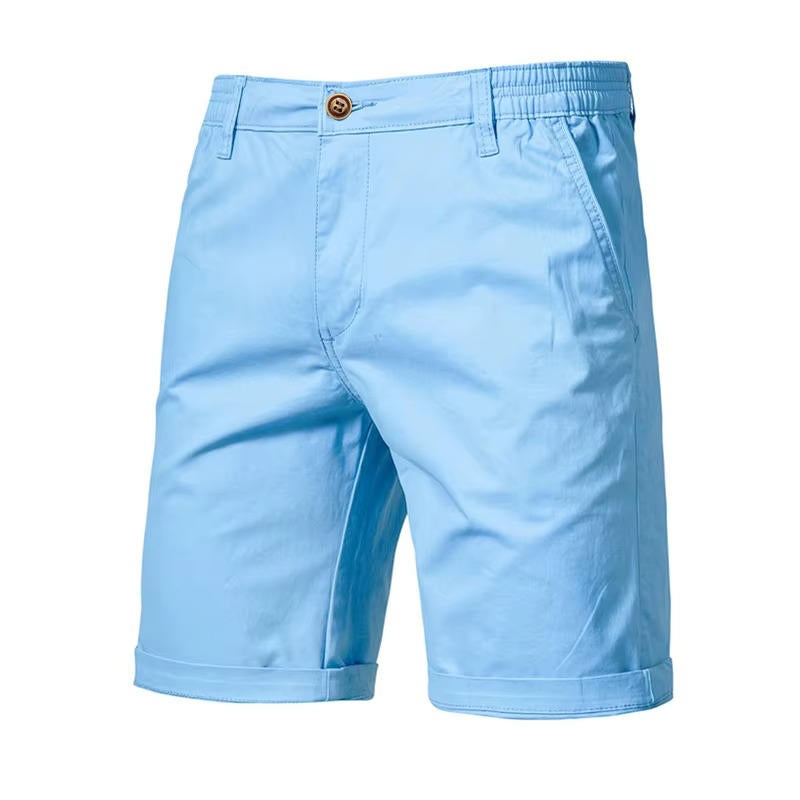 Giuseppe | Pantaloncini da Uomo in Cotone con Tasche Azzurro Cielo