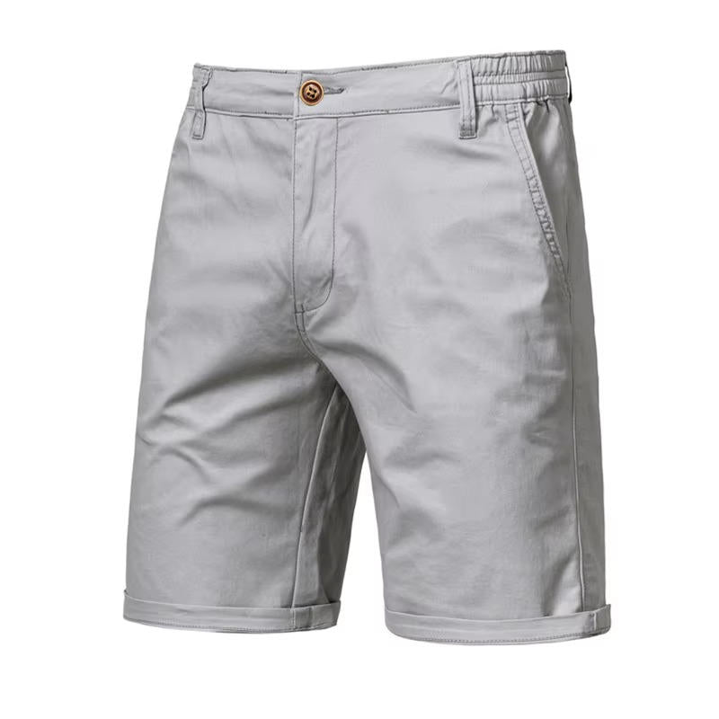 Giuseppe | Pantaloncini da Uomo in Cotone con Tasche Grigio Chiaro