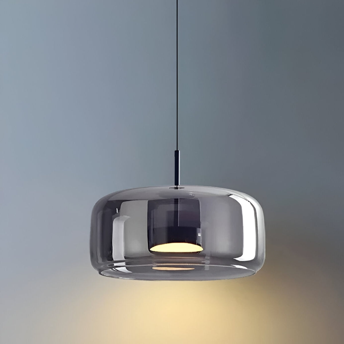 Glass Pendant Lights with Integrated LED Adjustable Cord and Dome-Shaped Shade - Image 14