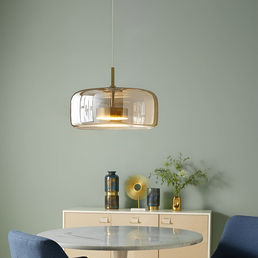 Glass Pendant Lights with Integrated LED Adjustable Cord and Dome-Shaped Shade - Image 20
