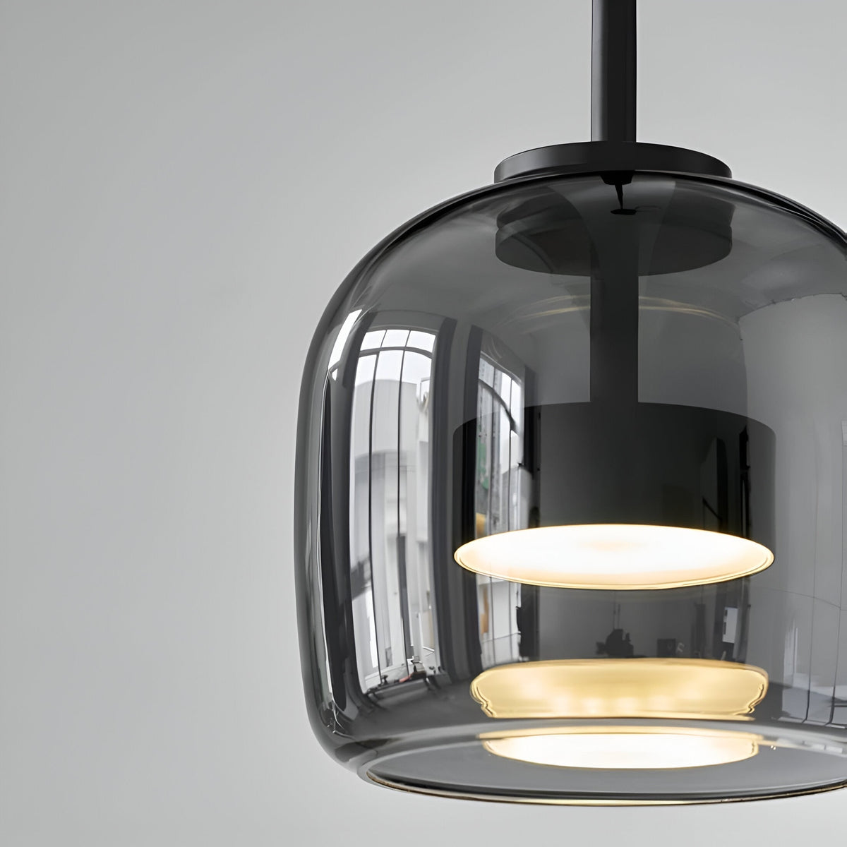 Glass Pendant Lights with Integrated LED Adjustable Cord and Dome-Shaped Shade - Image 23