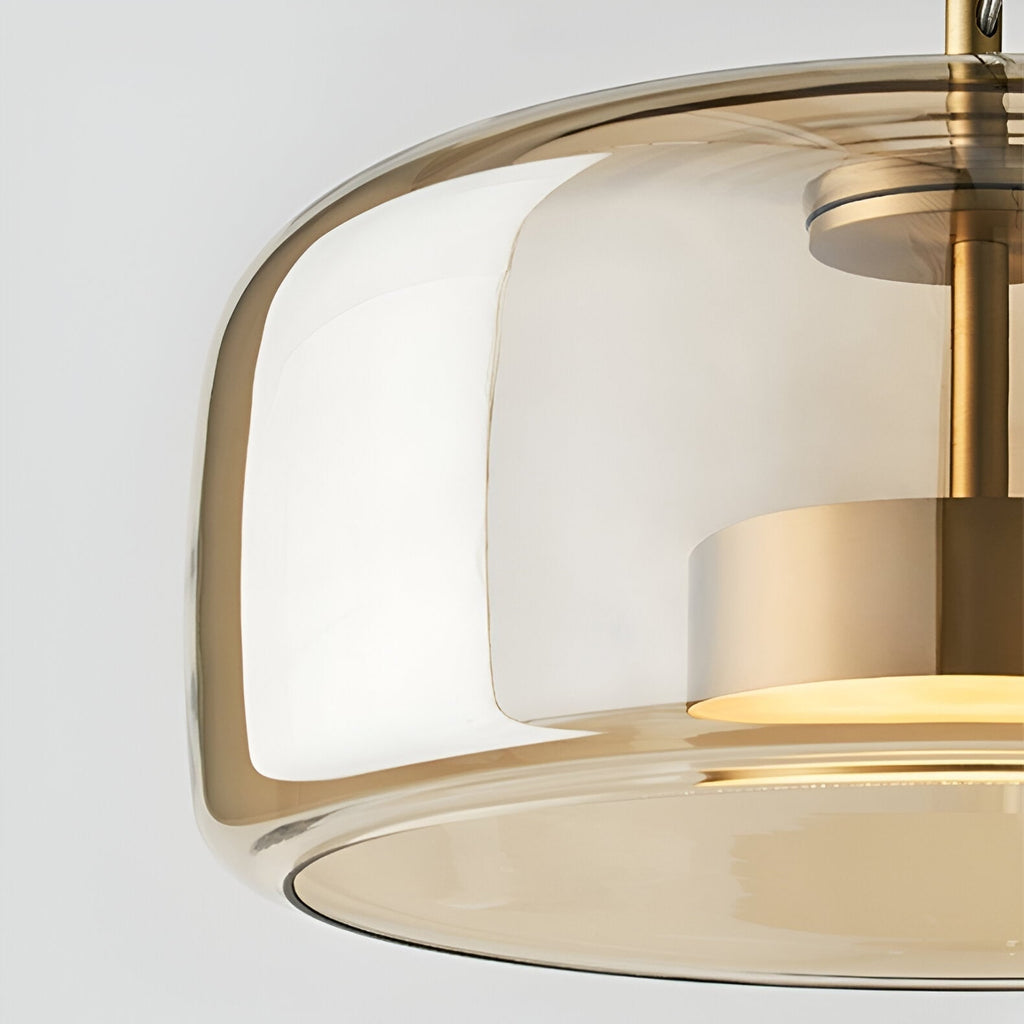 Glass Pendant Lights with Integrated LED Adjustable Cord and Dome-Shaped Shade - Image 27