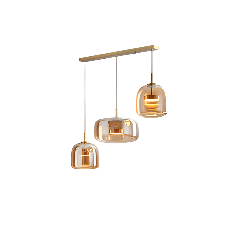 Glass Pendant Lights with Integrated LED Adjustable Cord and Dome-Shaped Shade - Image 30