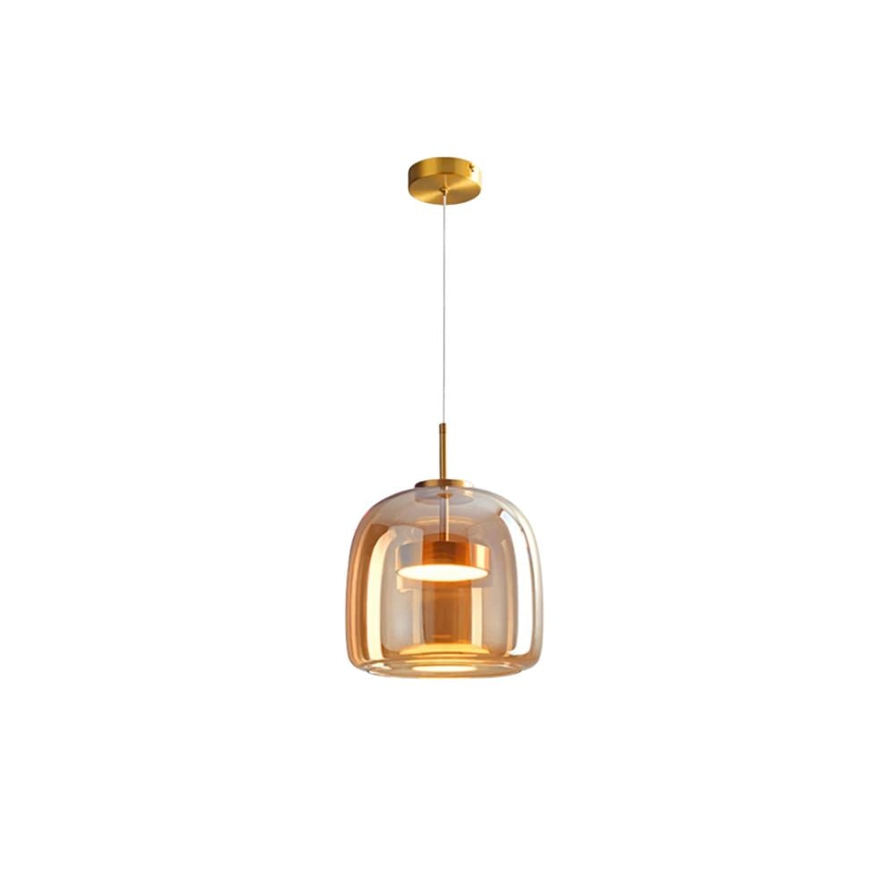 Glass Pendant Lights with Integrated LED Adjustable Cord and Dome-Shaped Shade - Image 34