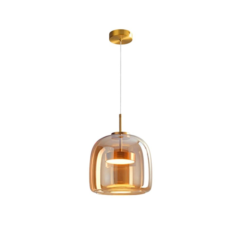 Glass Pendant Lights with Integrated LED Adjustable Cord and Dome-Shaped Shade - Image 35