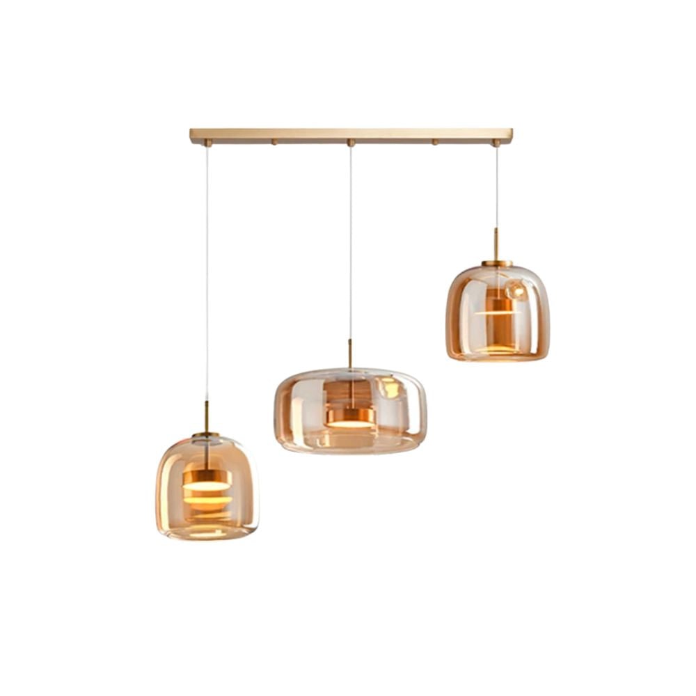 Glass Pendant Lights with Integrated LED Adjustable Cord and Dome-Shaped Shade - Image 38