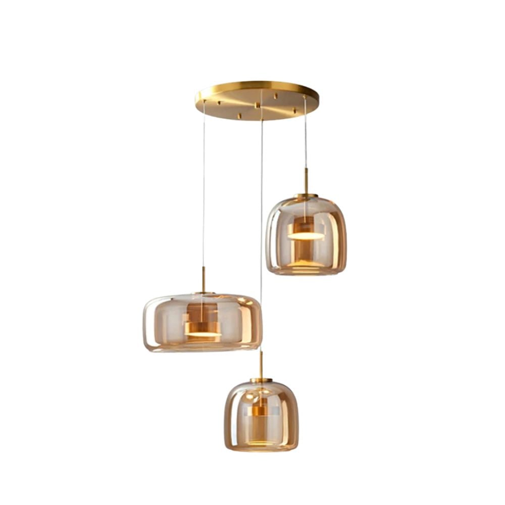 Glass Pendant Lights with Integrated LED Adjustable Cord and Dome-Shaped Shade - Image 39