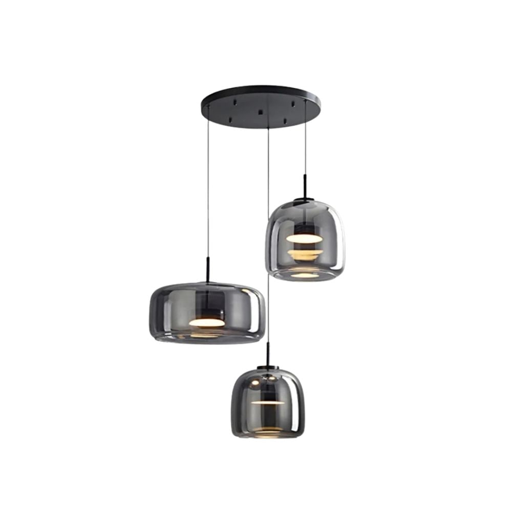 Glass Pendant Lights with Integrated LED Adjustable Cord and Dome-Shaped Shade - Image 46