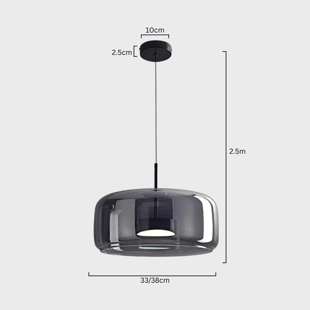 Glass Pendant Lights with Integrated LED Adjustable Cord and Dome-Shaped Shade - Image 48
