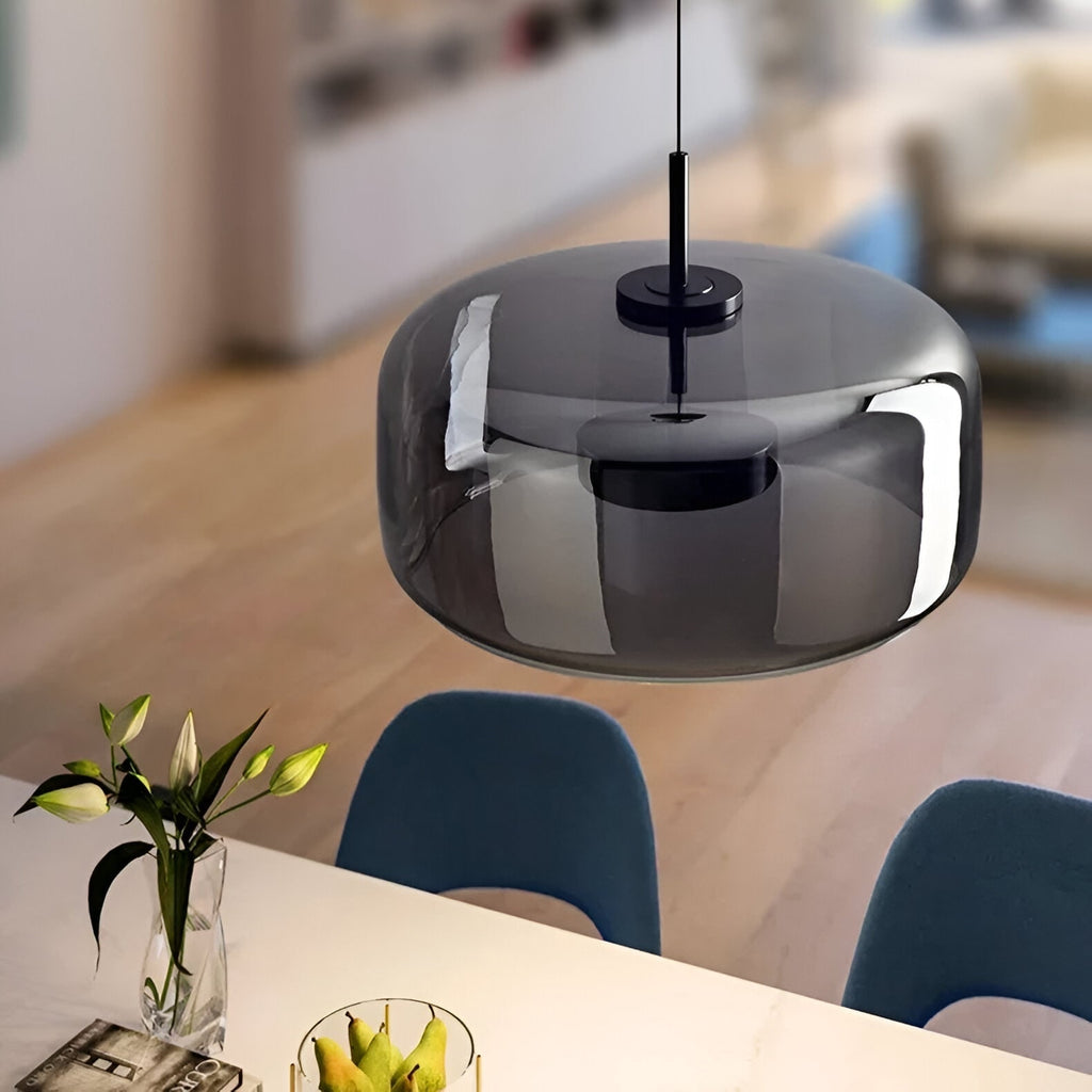 Glass Pendant Lights with Integrated LED Adjustable Cord and Dome-Shaped Shade - Image 9