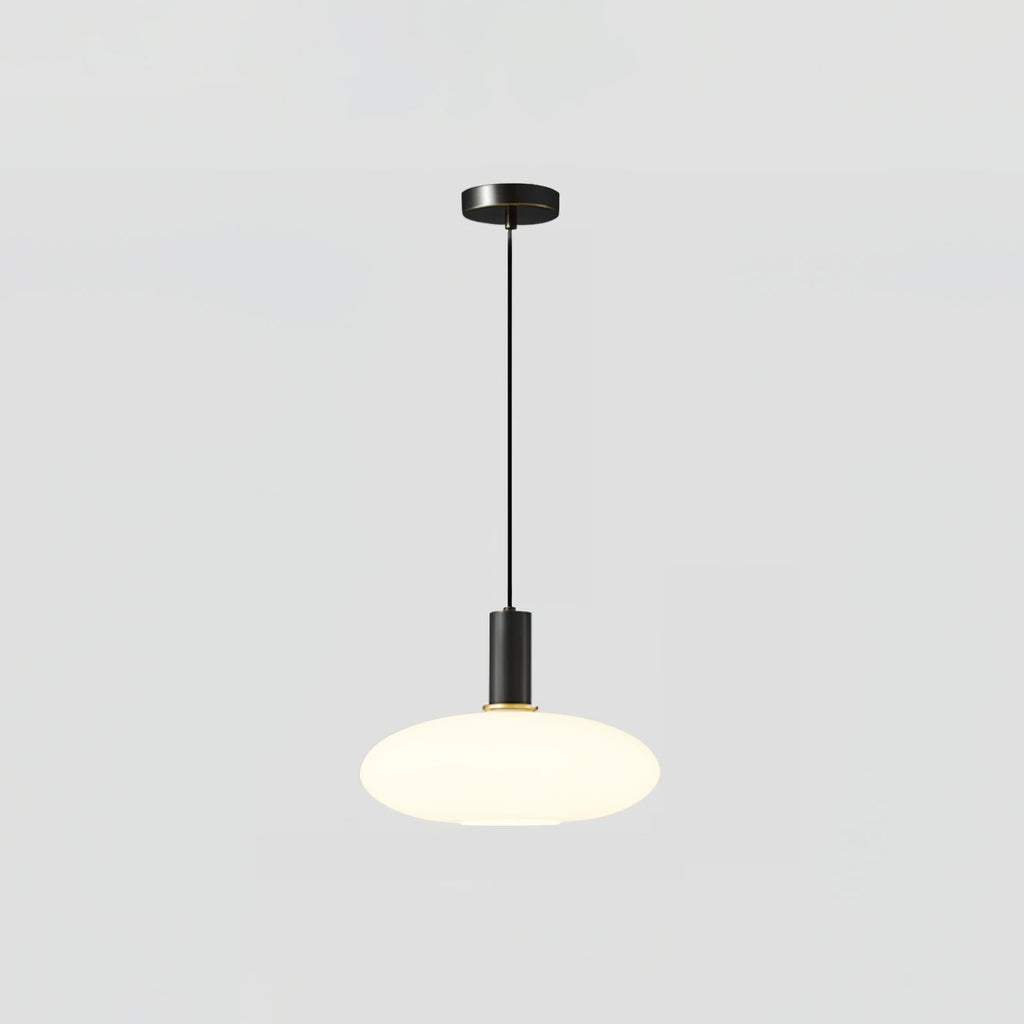 Glass Pendant Lights with Milky Shade and Brushed Brass Modern Design - Image 23