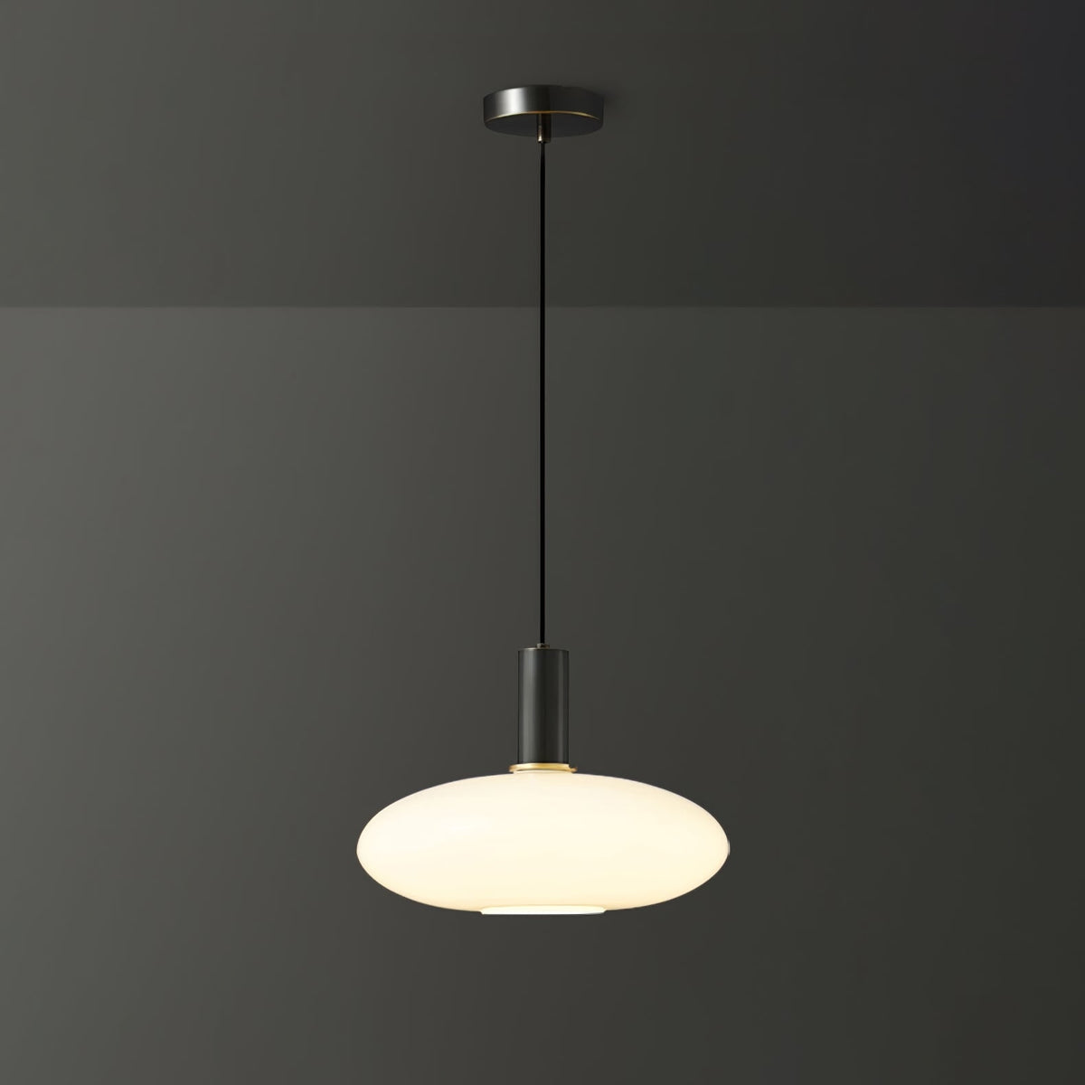 Glass Pendant Lights with Milky Shade and Brushed Brass Modern Design - Image 26