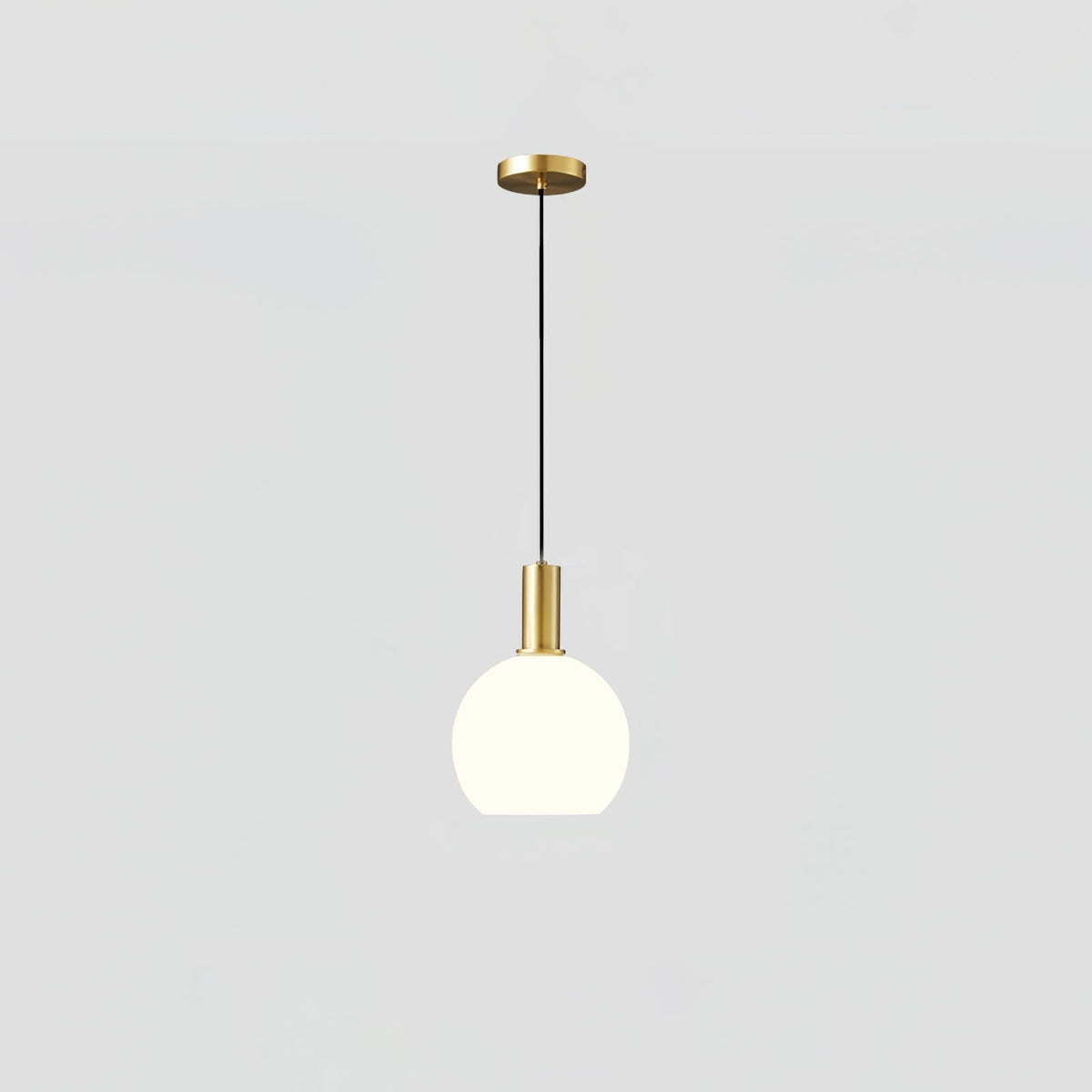 Glass Pendant Lights with Milky Shade and Brushed Brass Modern Design - Image 33