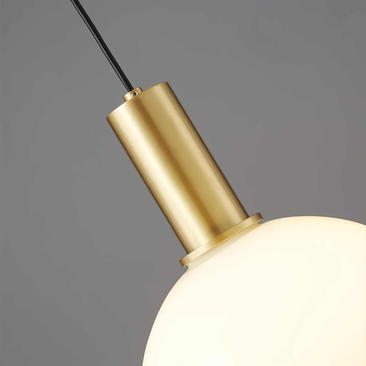 Glass Pendant Lights with Milky Shade and Brushed Brass Modern Design - Image 34