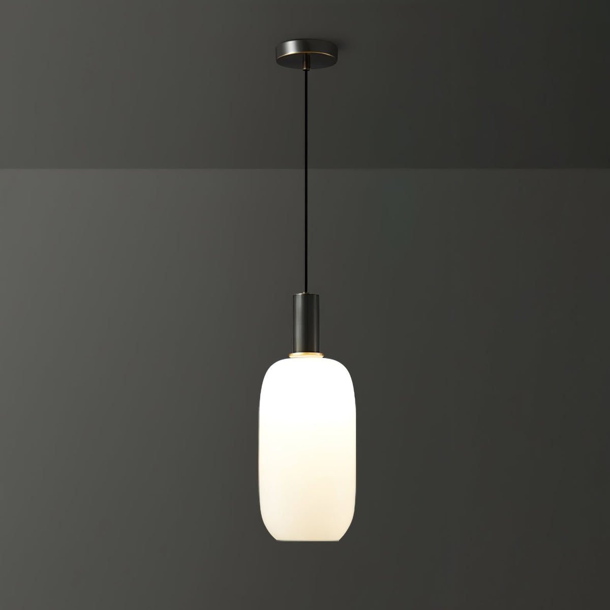 Glass Pendant Lights with Milky Shade and Brushed Brass Modern Design - Image 37