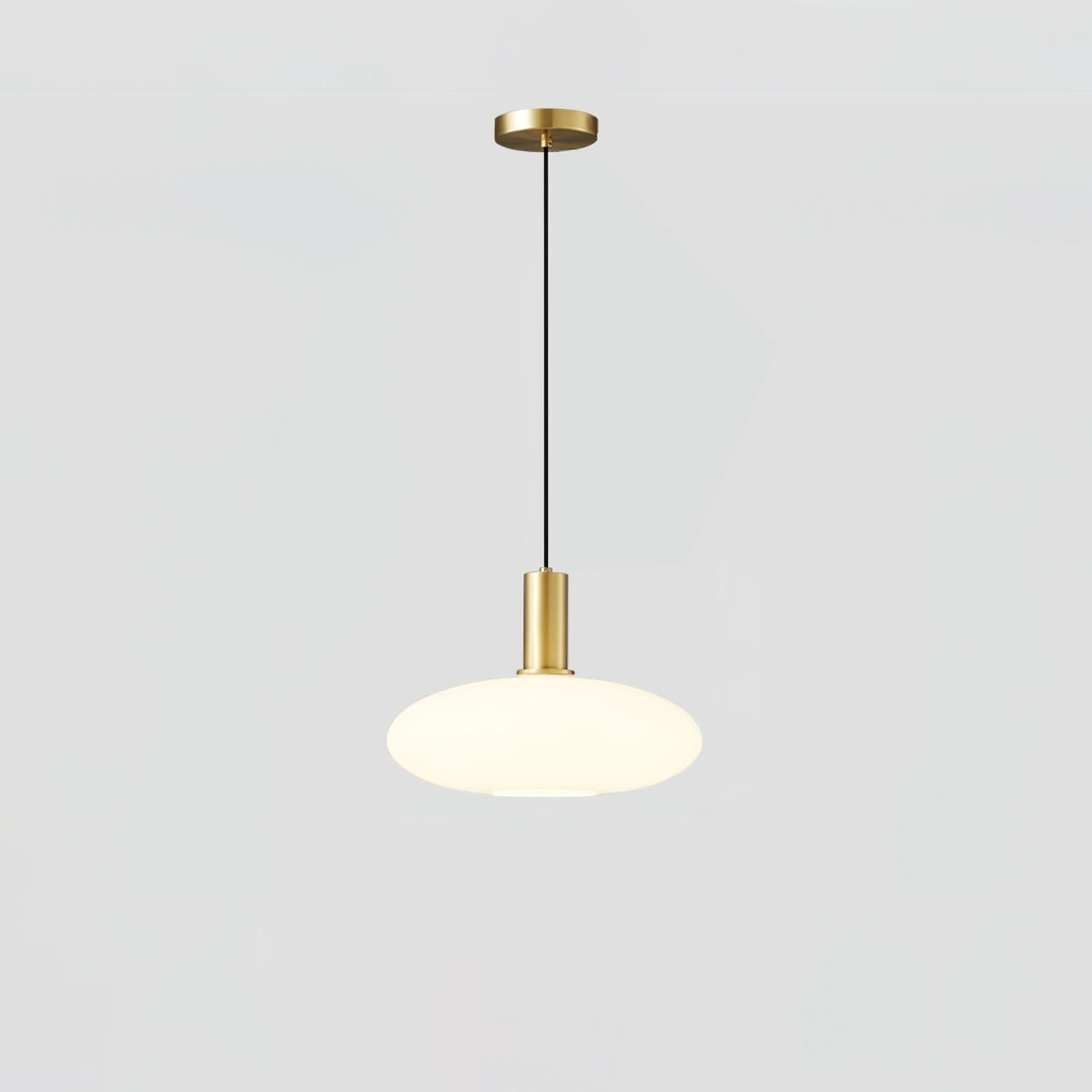 Glass Pendant Lights with Milky Shade and Brushed Brass Modern Design - Image 40