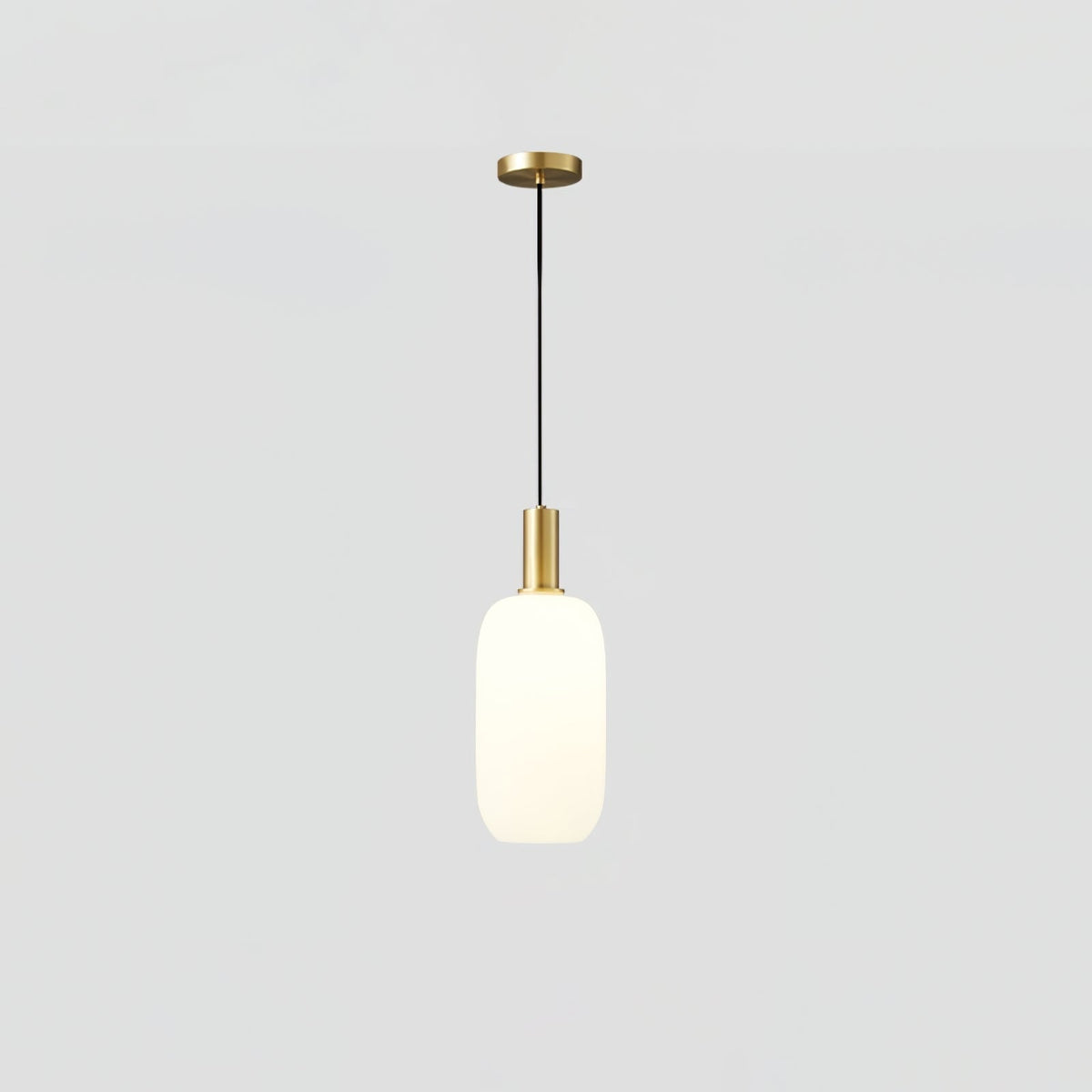 Glass Pendant Lights with Milky Shade and Brushed Brass Modern Design - Image 41