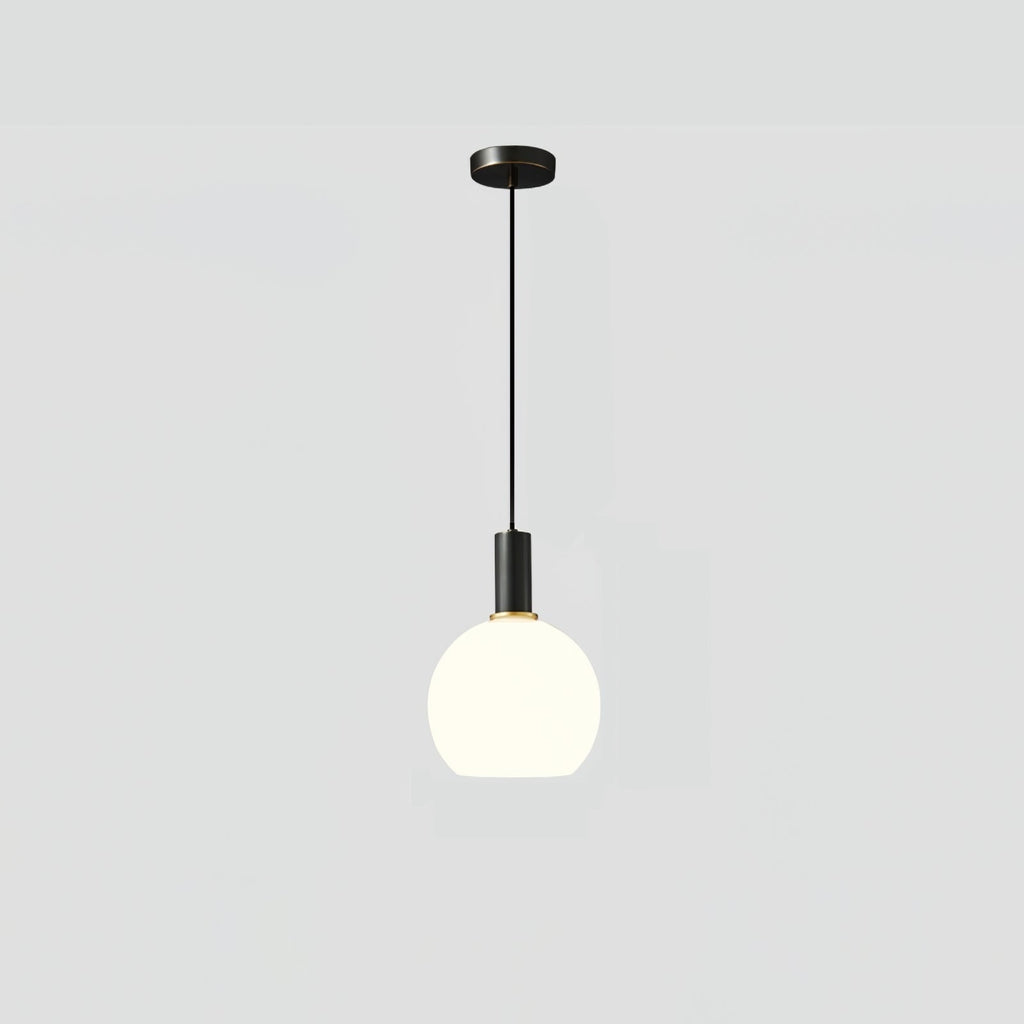 Glass Pendant Lights with Milky Shade and Brushed Brass Modern Design - Image 42