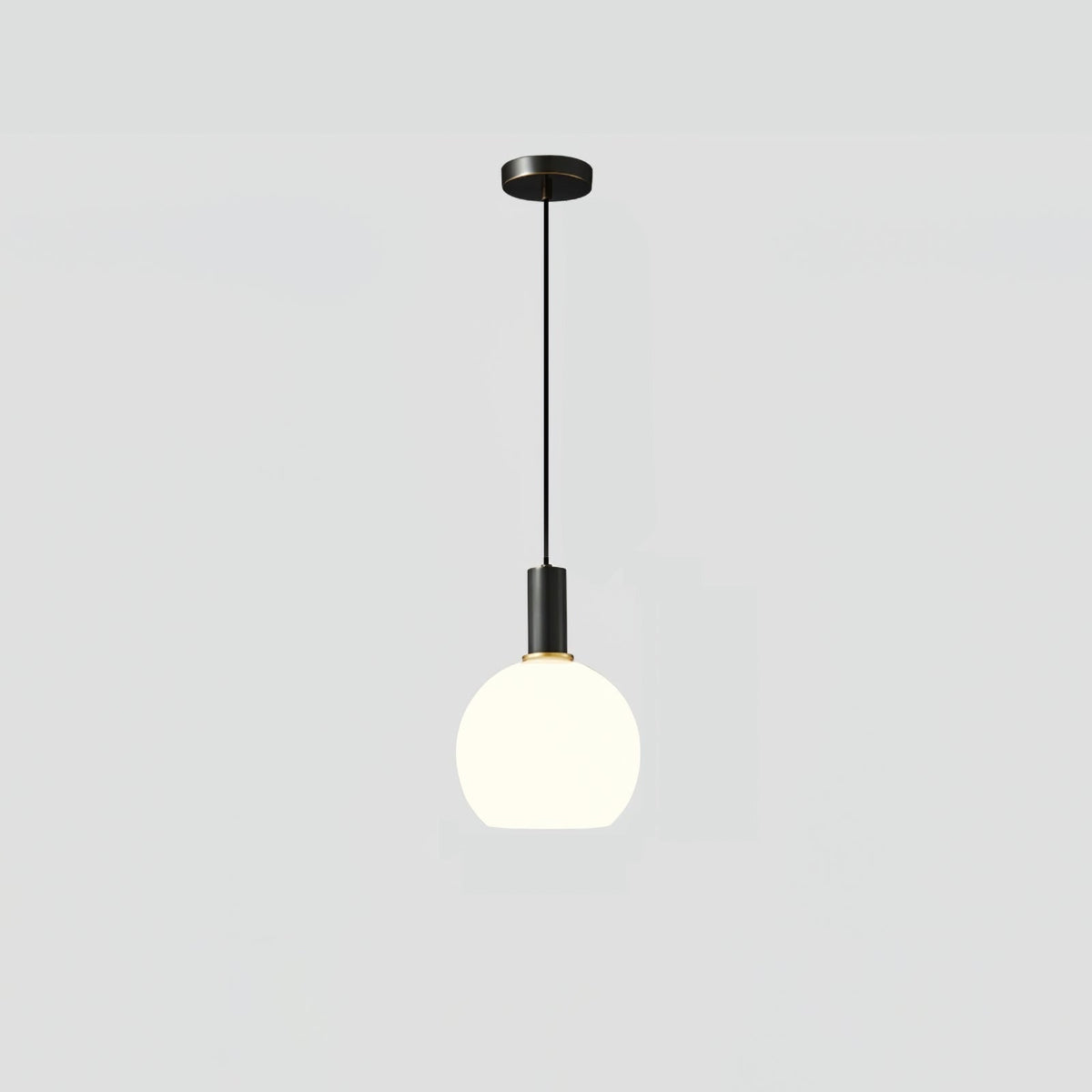 Glass Pendant Lights with Milky Shade and Brushed Brass Modern Design - Image 42