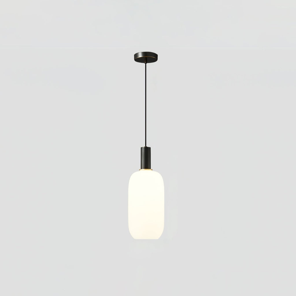 Glass Pendant Lights with Milky Shade and Brushed Brass Modern Design - Image 43