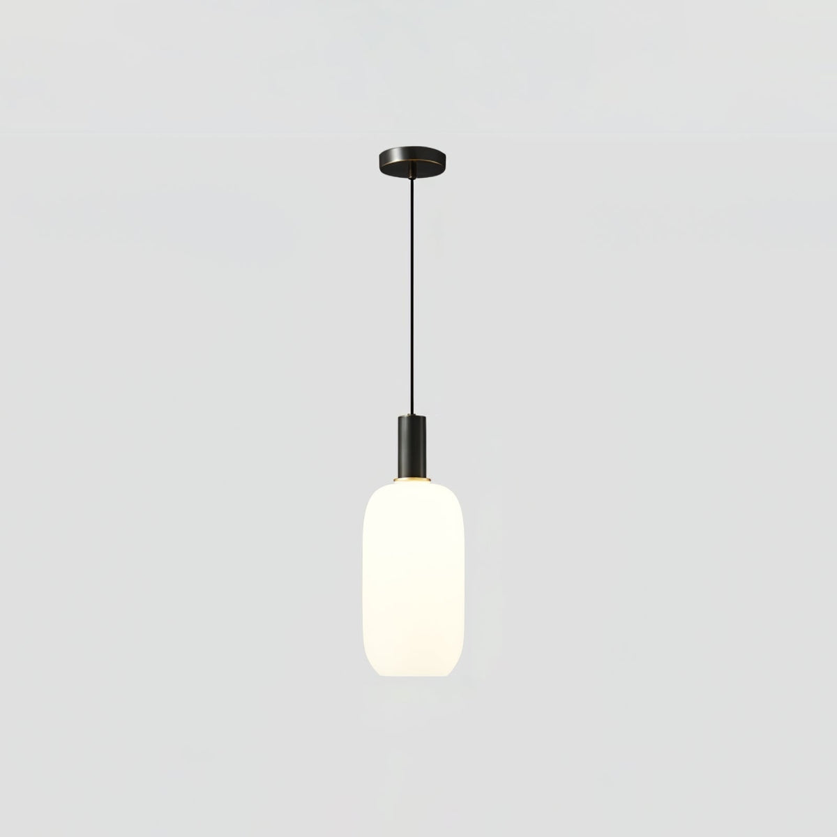 Glass Pendant Lights with Milky Shade and Brushed Brass Modern Design - Image 43