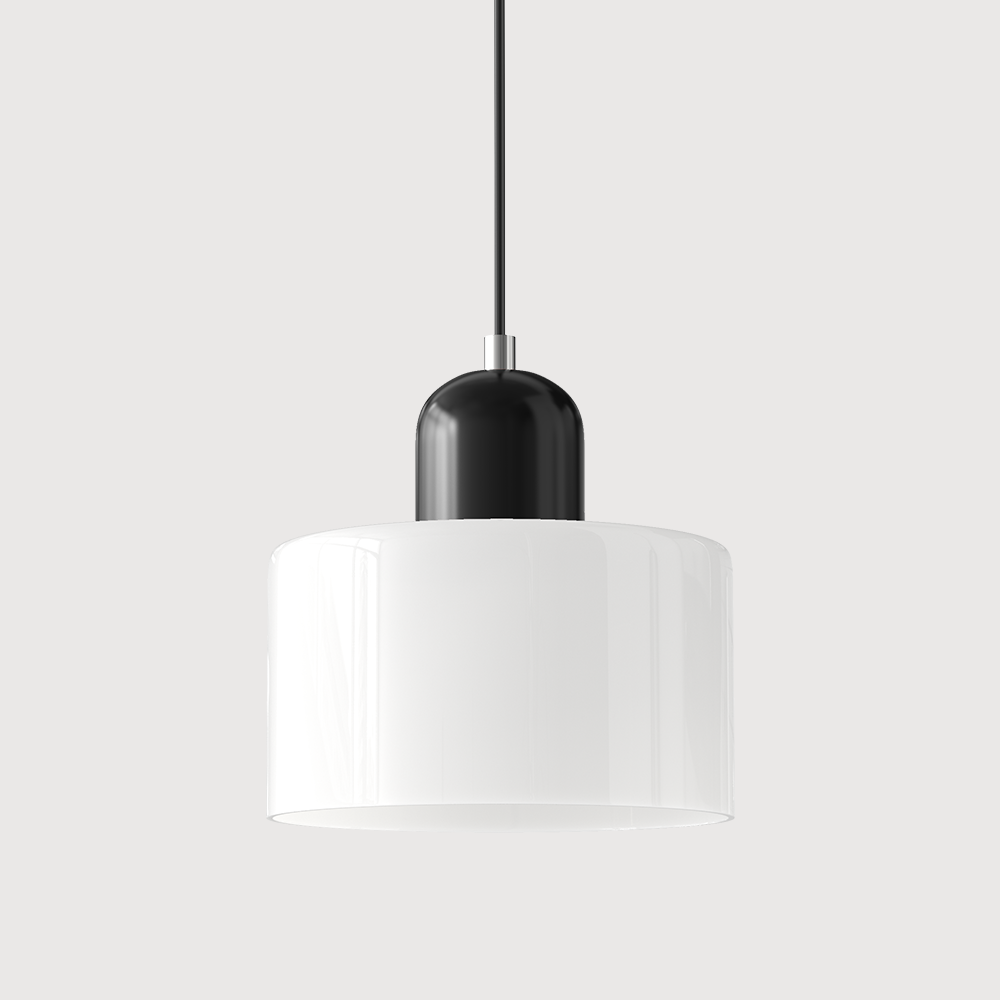 Glass Pendant Lights with Two-Tier Drum Shade and Mid-Century Modern Design - Image 27