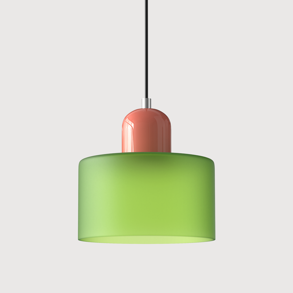 Glass Pendant Lights with Two-Tier Drum Shade and Mid-Century Modern Design - Image 34