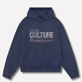 Graphic Pullover Hoodie with Kangaroo Pocket and Ribbed Cuffs - Image 1