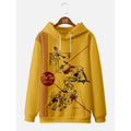 Graphic Pullover Hoodie with Vintage Sports Print and Kangaroo Pockets - Image 1