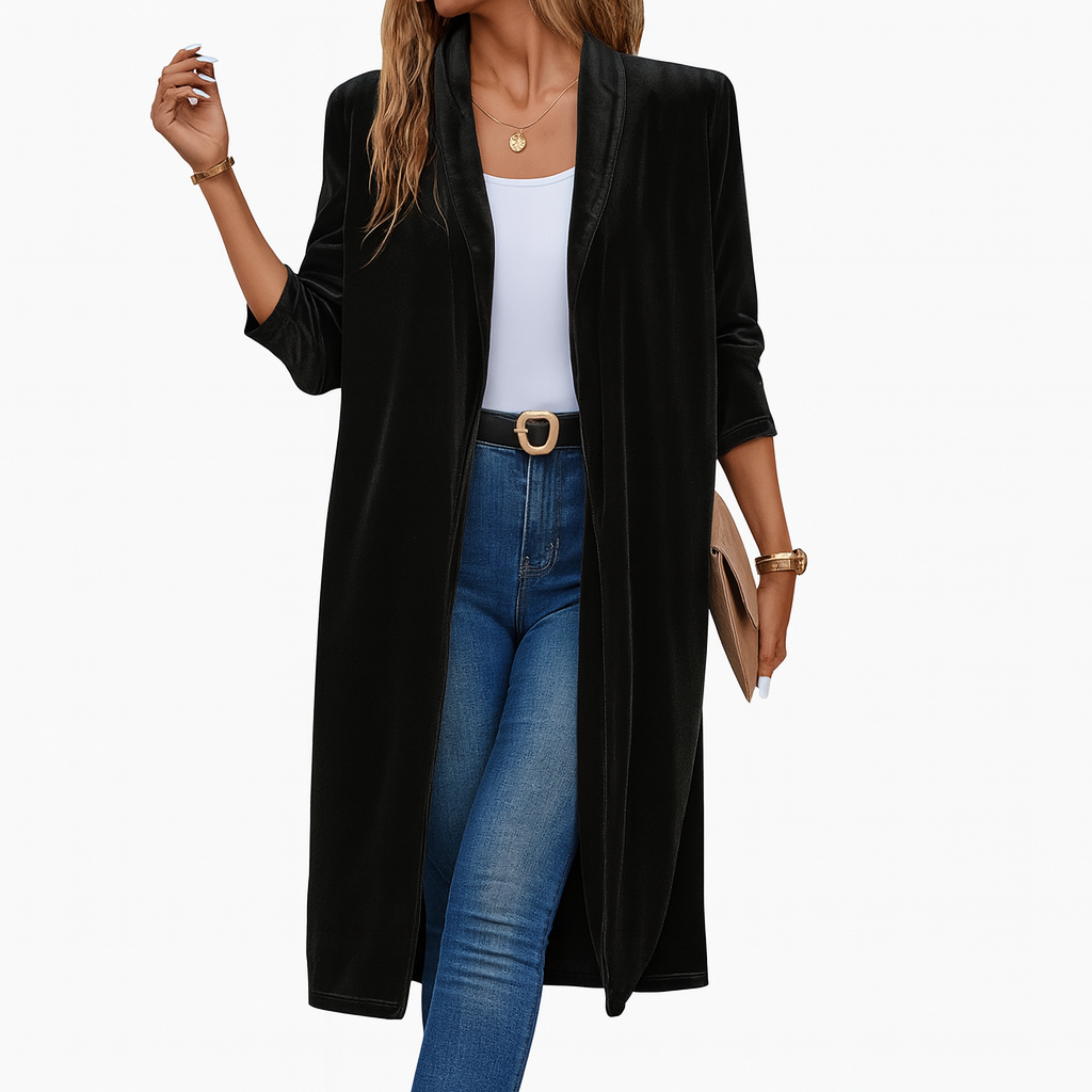 Cardigan da donna a maniche lunghe con apertura frontale per autunno e inverno